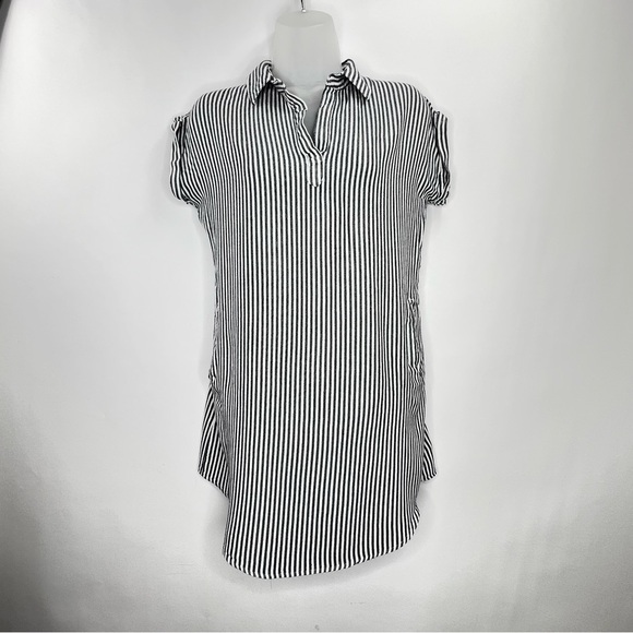 Thread & Supply Dresses & Skirts - Thread+Supply Black & White Vertical Stripe Soft Tunic Top/Dress Women Sz Small